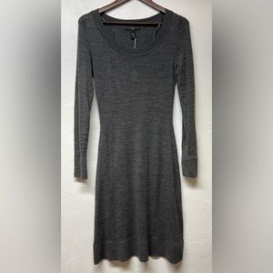 H&M Grey Merino Wool Long Sleeve Dress